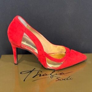 Thalia Sodi Vibrant Red Nayomi Cut-Out Pumps